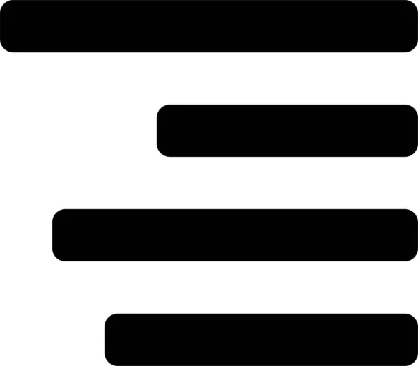 Paragraaf Rechts Schets Icoon Omtrek Stijl — Stockvector