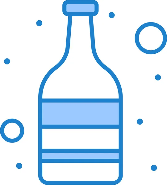 Alkohol Flasche Wein Ikone — Stockvektor