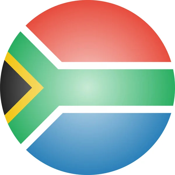 Afrikaans Vlag Icoon Badge Stijl — Stockvector