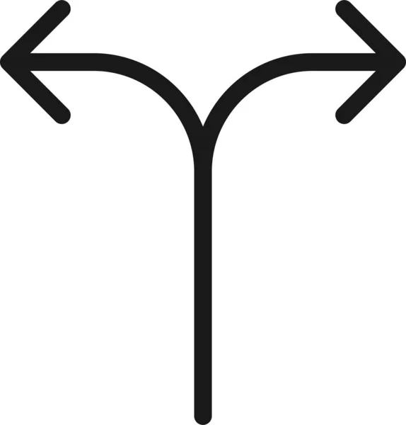 Diagramm Aufgespaltenes Vertikales Symbol Dateiumriss Stil — Stockvektor
