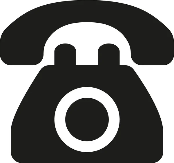 Teléfono Viejo Icono Teléfono Estilo Sólido — Vector de stock