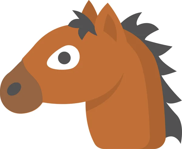 Cavalo Ícone Cavaleiro Equestre Estilo Plano — Vetor de Stock