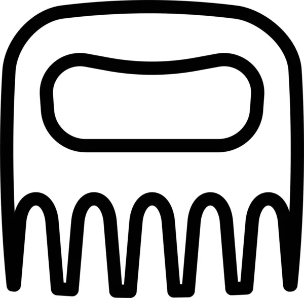 Keuken Vlees Shredder Pictogram Omtrek Stijl — Stockvector