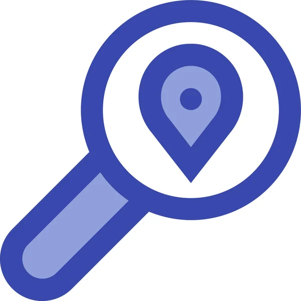 Ícone Mapa Localização Gps Estilo Filledoutline —  Vetores de Stock