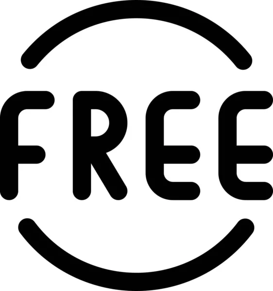 Tag Free Circle Icon Outline Style — Stockvektor