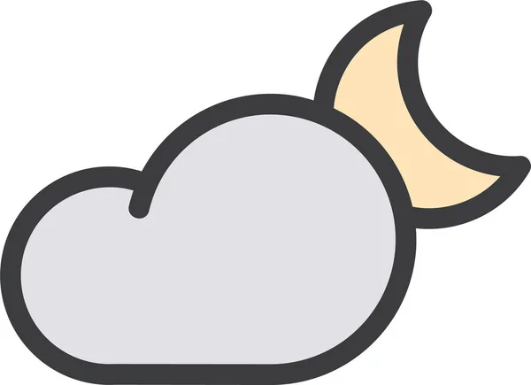 ไอคอนพยากรณ เมฆในสไตล บรรท — ภาพเวกเตอร์สต็อก