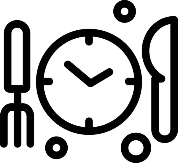 Dnner Icono Tiempo Médico — Vector de stock