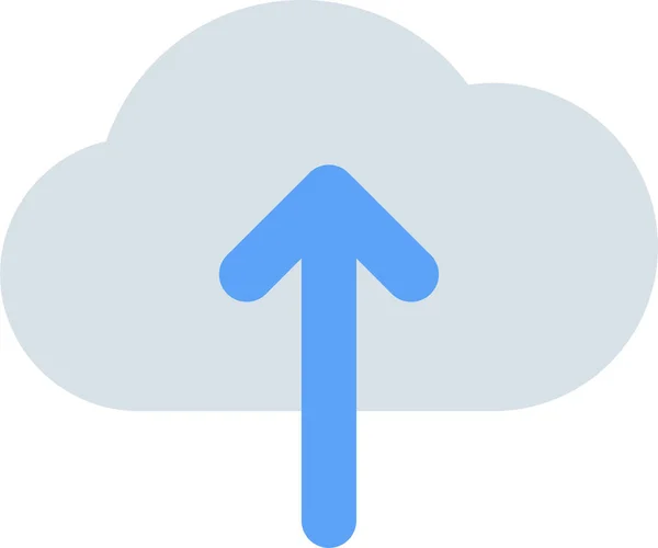 Ikona Interfejsu Chmury Danych Płaskim Stylu — Wektor stockowy