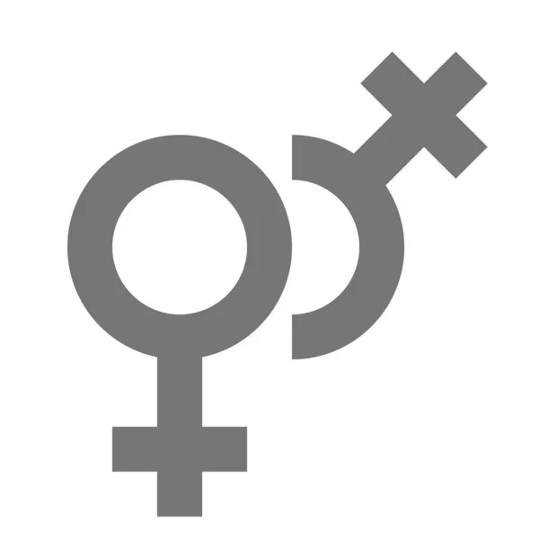 Género Femenino Icono Sólido Estilo Sólido — Archivo Imágenes Vectoriales