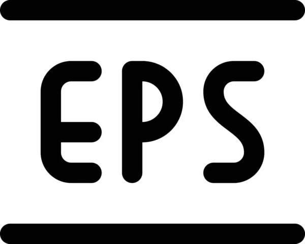 Значок Документа Зображення Eps Стилі Контурів — стоковий вектор