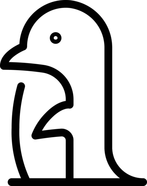 Animaux Oiseau Mammifère Icône Dans Style Contour — Image vectorielle