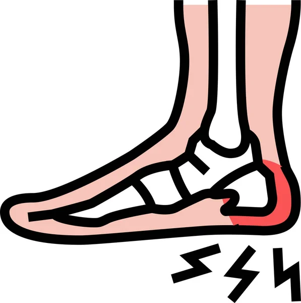 Heel Spur Disease Icon — Stock Vector