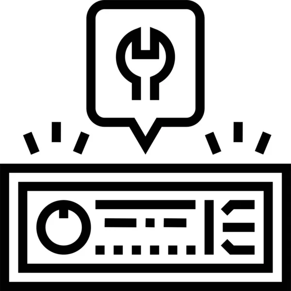 Icono Del Sistema Audio Coche — Archivo Imágenes Vectoriales