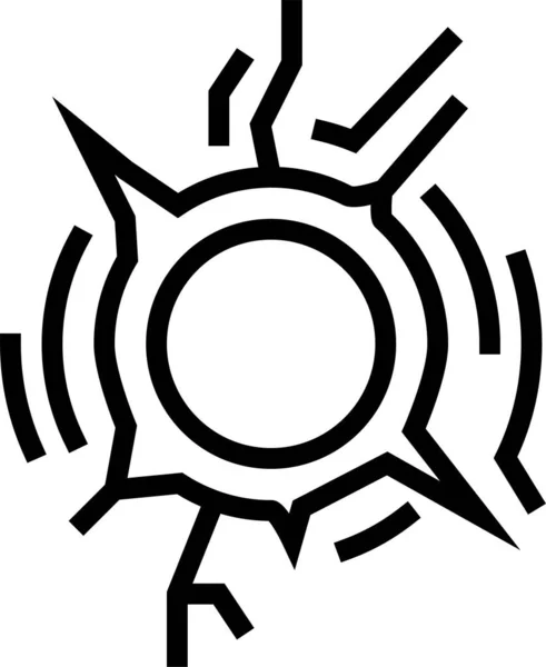 Ikona Dziury Kuli Amunicji — Wektor stockowy