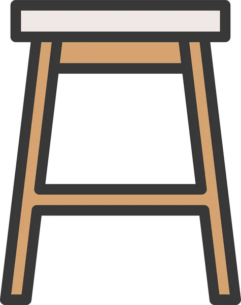 Πολυθρόνα Παγκάκι Εικονίδιο Καρέκλα Filledskip Στυλ — Διανυσματικό Αρχείο