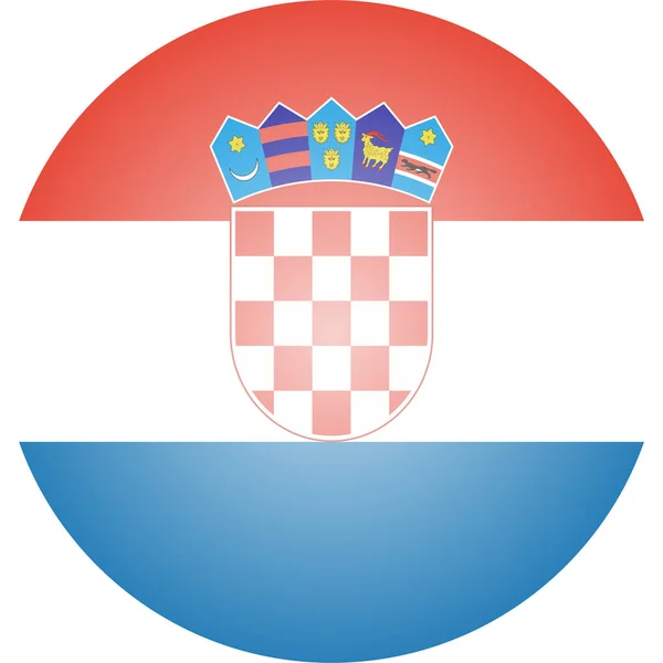 Country Croatia Croatian Icon Flat Style — Stock Vector