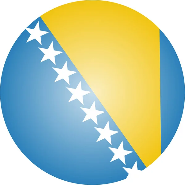 Bosnia Země Vlajka Ikona Plochém Stylu — Stockový vektor