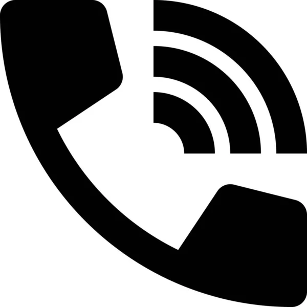 Telefon Ikone Solidem Stil Anrufen — Stockvektor