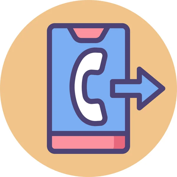 Call Call Forwarding Calling Icon Filledoutline Style — Stock Vector