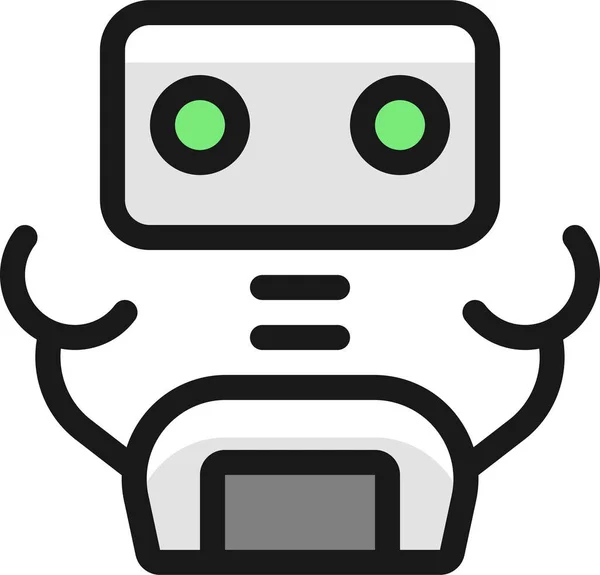 Roboter Filledoutline Icon Filledoutline Stil — Stockvektor