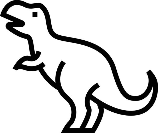 Träd Växt Dinosaurie Ikon — Stock vektor