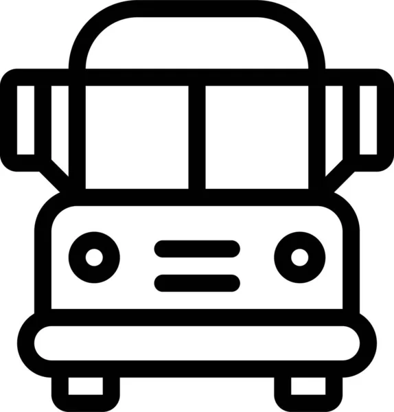 Значок Громадського Транзиту Автобуса Стилі Контур — стоковий вектор