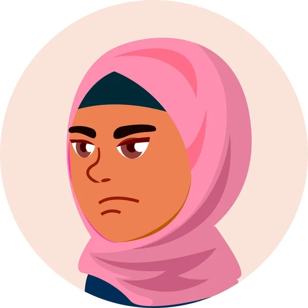 Icône Émotion Enfant Arabe Dans Catégorie Avatar — Image vectorielle