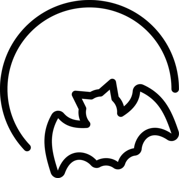 Иконка Летучей Мыши Хэллоуин — стоковый вектор