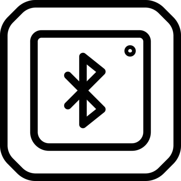 Beacon Bluetooth Standortsymbol Umrissstil — Stockvektor
