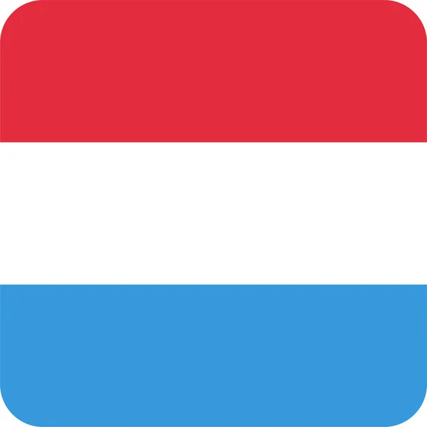 Bandeira País Ícone Luxembourg Estilo Plano —  Vetores de Stock