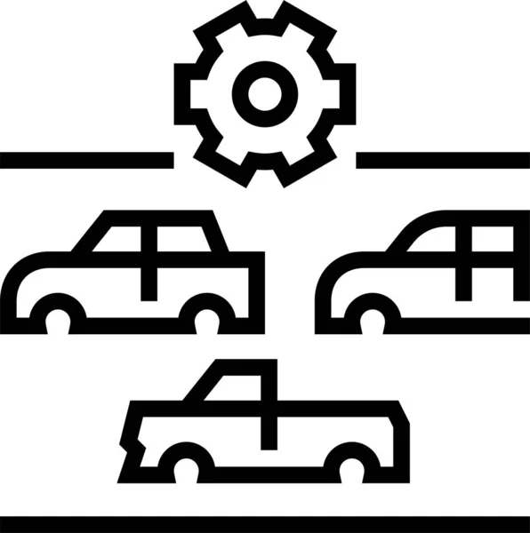Choice Car Body Icon Outline Style — Stock Vector