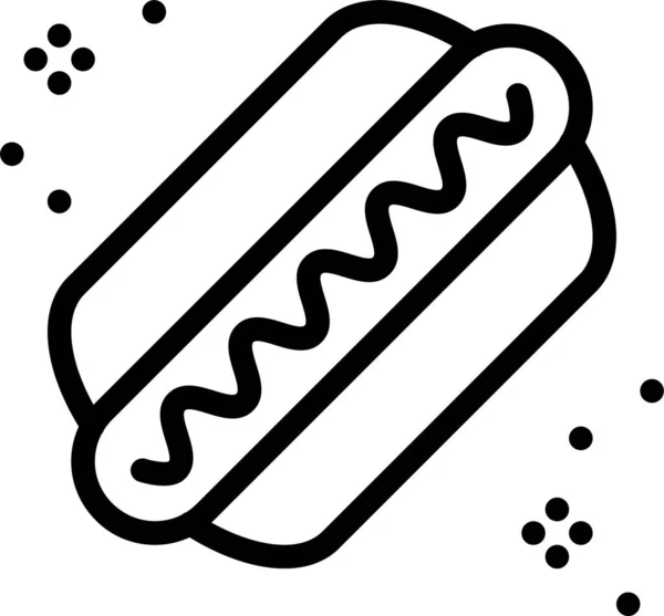 Icône Chien Bayern Bratwurst Dans Style Contour — Image vectorielle