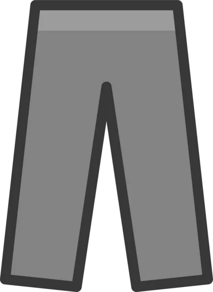 Wäschegefüllte Hose Langes Symbol Filetiertem Outline Stil — Stockvektor