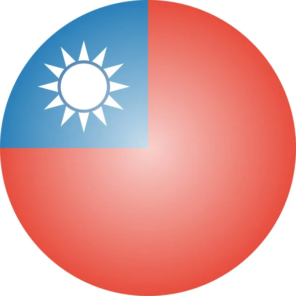 Taiwan Symbol Der Landesflagge Isometrischen Stil — Stockvektor