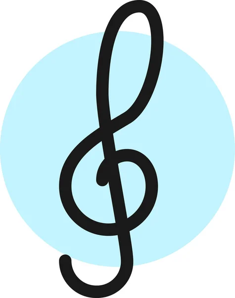 Music Clef Wypełniony Zarys Ikony Stylu Filledoutline — Wektor stockowy