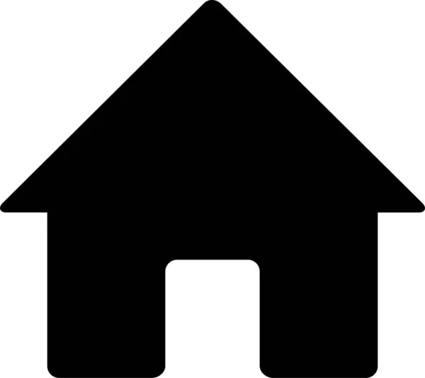 Haus Solide Glyphen Ikone Solidem Stil — Stockvektor