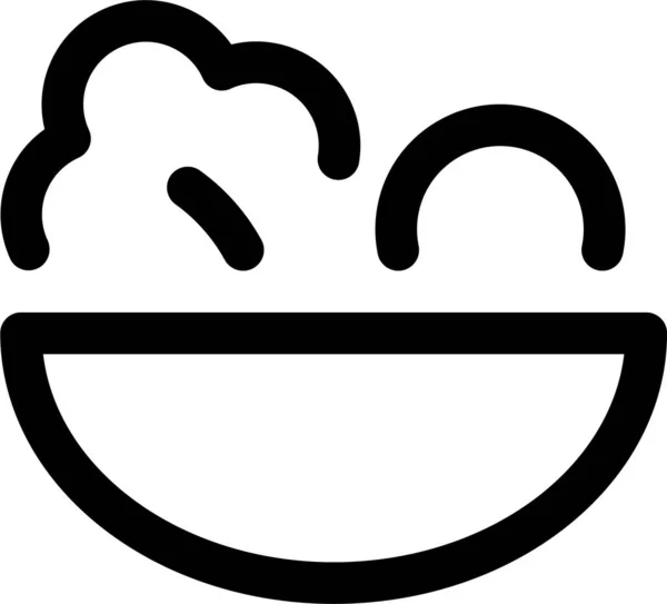 Vegetables Salad Cook Icon Outline Style — 스톡 벡터