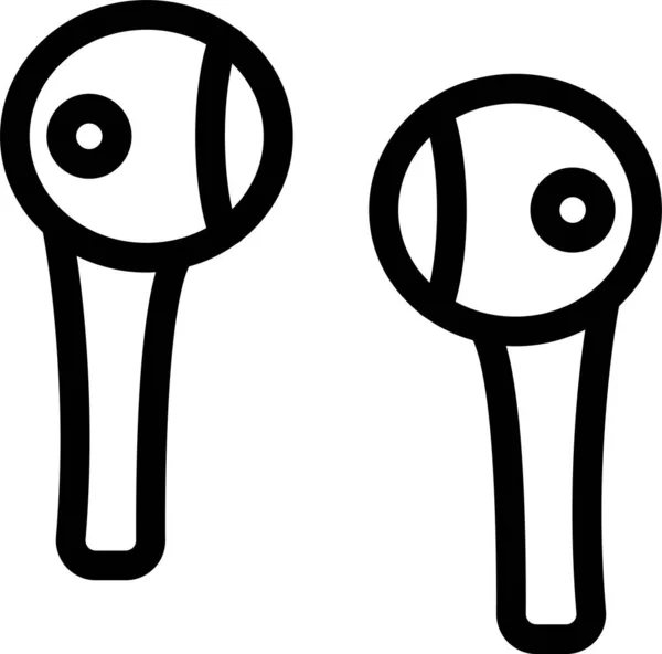 Airpods Gerät Ohrhörer Symbol — Stockvektor