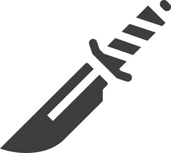 Значок Різаного Ножа Леза Суцільному Стилі — стоковий вектор