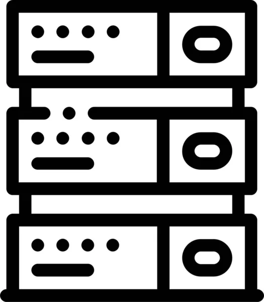 Иконка Сервера Компьютерного Оборудования Стиле Наброска — стоковый вектор