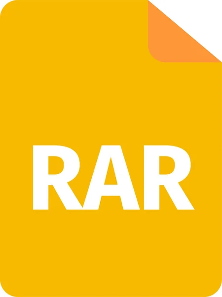File Rar Flat Icon Flat Style — стоковый вектор