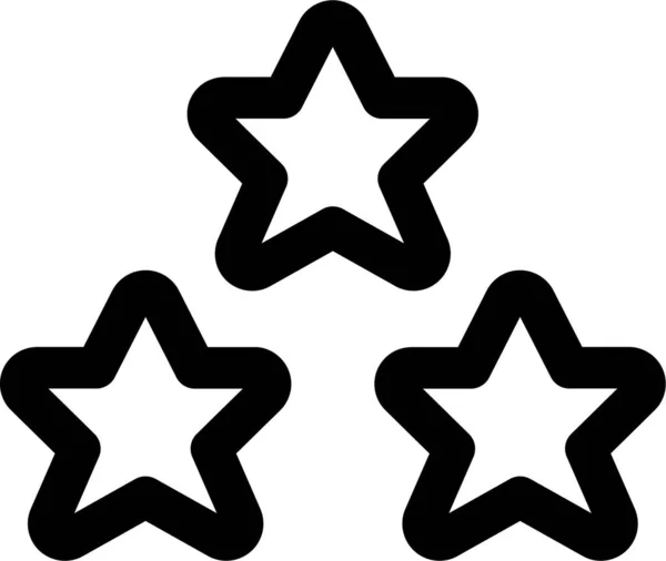 Εικονίδιο Πέντε Αστέρων Στυλ Περίγραμμα — Διανυσματικό Αρχείο