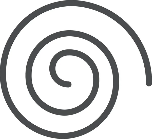 Icône Spirale Ouragan Spirales Dans Style Contour — Image vectorielle