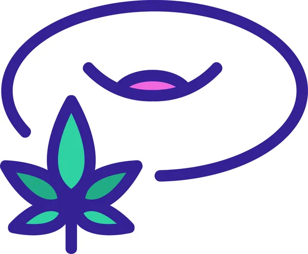 Cápsula Cannabis Icono Cbd — Vector de stock