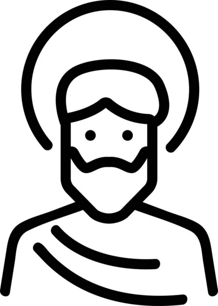 Христианство Сталкивается Иконой Бога Категории Религиофилософий — стоковый вектор