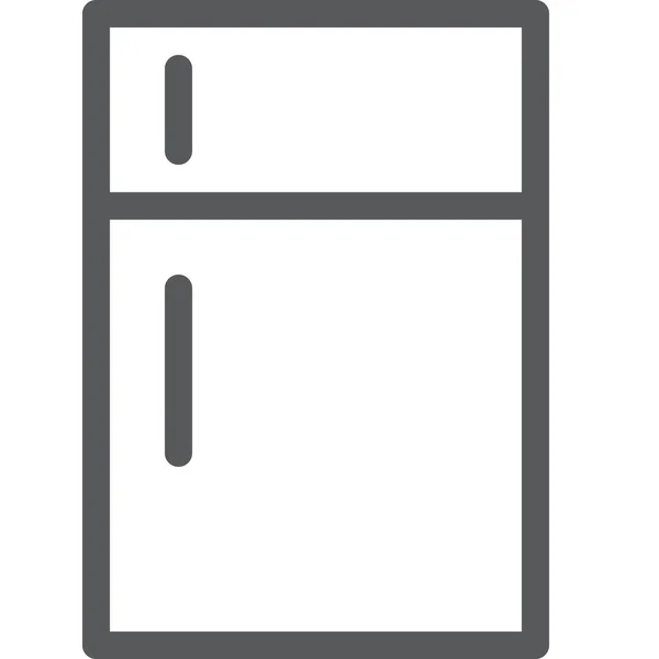 Refrigerador Fresco Icono Electrónica Estilo Del Esquema — Vector de stock