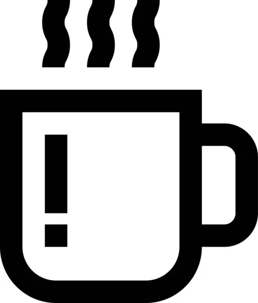 Dranken Ontbijt Koffie Pictogram Omtrek Stijl — Stockvector