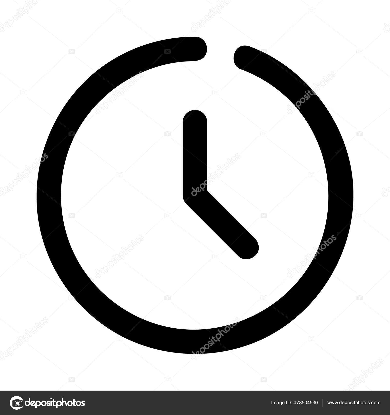 Tiempo Icono Historia Del Reloj Estilo Del Esquema Vector de stock