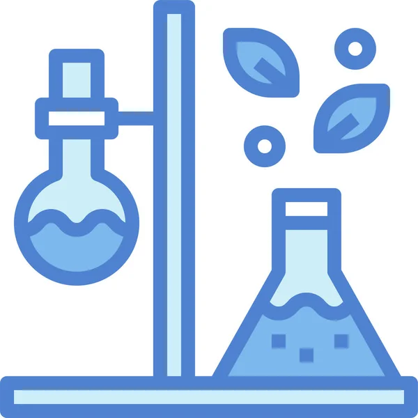 Ícone Ciência Frasco Química Estilo Filledoutline —  Vetores de Stock