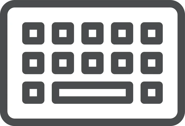 Иконка Клавиш Ввода Клавиатуры Стиле Контура — стоковый вектор